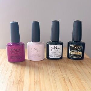 Set of 4 CND Shellac Gel Polishes